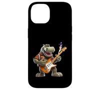 Rockstar Hippo Electric Guitar Player Funny Animal Music Case for iPhone 14
