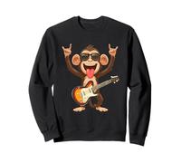Rockstar Monkey Electric Guitar Solo Punk Metal Pop Graphic Sweatshirt