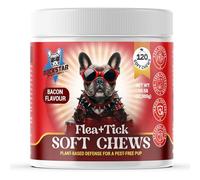 Rockstar Pet Supplements Flea & Tick Soft Chews for Dogs - Natural Pest Defence, Helps Reduce Scratching, Licking & Itchy Skin with Immue Support- Perfect for Small, Medium & Large Dogs.