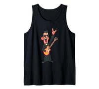 Rockstar Priest with Sunglasses Electric Guitar Rock Hand Tank Top