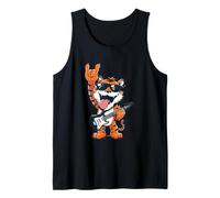 Rockstar Tiger Electric Guitar Solo Punk Metal Pop Graphic Tank Top