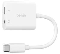 RockStar USB-C 3.5mm Audio & Charge Adaptor, White - NPA004BTWH