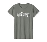 Rocksteady (Jamaica 1968) Vintage Ska Reggae Music T-Shirt, Women, Olive Heather, Medium
