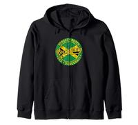 Rocksteady Skinhead Reggae Roots Ska Distressed Jamaican Zip Hoodie