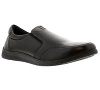 Rockstorm Robbie Casual Shoes for Men UK - Softy Leather Twin Gusset Lifestyle Black Shoes Men, Mesh Padded Sock & Flexi TPR Sole for Comfort, Durability & Breathability Black 8 UK