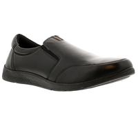 Rockstorm Robbie Mens Black Leather Casual Shoes, Size: 6