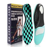 ROCKTAKIN Kids Arch Support Shoe Insoles, Plantar Fasciitis Orthotics Inserts Strong Support for Children's High Arch, Flatfoot Pain Relief, Posture Improve