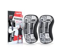 RockTape Assassins 5mm Knee Sleeves- Provides Compression, Warmth, and Lateral Stability,Durable Construction Made of Neoprene,Ideal for Deadlifts, Pistols, and Squats,Small,Manifesto