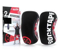 RockTape Assassins Knee Sleeves 5mm - Pair of Neoprene Sleeves for Moderate Support, Compression & Warmth - Breathable 4-Way Lycra Liner - Ideal for Lifting, Squats & WODs, Red Camo, X-Large