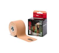 RockTape GO Extra-Sticky Kinesiology Tape - 20 Pre-Cut Strips, 5cm x 25cm - Strong Adhesive, Water-Resistant, Hypoallergenic Support for Muscle Recovery, Pain Relief & Sports Use, Beige