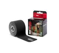 RockTape GO Extra-Sticky Kinesiology Tape - 20 Pre-Cut Strips, 5cm x 25cm - Strong Adhesive, Water-Resistant, Hypoallergenic Support for Muscle Recovery, Pain Relief & Sports Use, Black