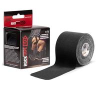 RockTape GO Standard Kinesiology Tape - 20 Pre-Cut Strips, 5cm x 25cm - Durable, Hypoallergenic, Water-Resistant Muscle Support for Pain Relief, Recovery & Sports Use, Latex-Free, Black