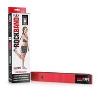 RockTape RockBand Flex Ultra-Durable Resistance Band with Handles & Loops - Heavy (22-28lb) Exercise Band for Strength Training, Stretching, Fitness - Pull-up Assistance Band for Men & Women - Red