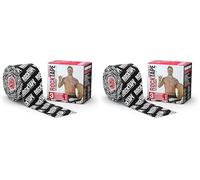 RockTape Unisex 3 Extra Sticky H2O Black Logo Tape Small, H2o Black Logo, Uncut Roll - 5cm Wide UK (Pack of 2)
