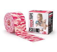 RockTape Unisex Uncut Std Kinesiology Tape (5cm x 5m Roll) - Elastic Therapeutic Sports Tape - Physio Sports Tape for Shoulder, Ankle, Elbow, Wrist, Shin Splints and Knee Support - Pink Camo