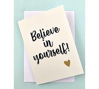 rockthemod Believe in Yourself - 5 Pack Blank A6 Folded Greeting Card Same Design Full Colour Positivity Positive Themed Motivational Be Happy Thank You