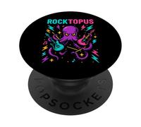 Rocktopus Funny Octopus Music Guitar Humor PopSockets Adhesive PopGrip