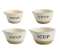 RockTrend Ceramic Milk Measuring Cup Egg Measuring Bowl Baking Bowl, set of 4