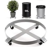 Rocktric Heavy Duty Drum Dolly 1000 Pound - 55 Gallon Swivel Casters Wheel Steel Frame Dolly Non Tipping Hand Truck Capacity Dollies