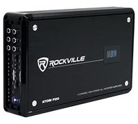 Rockville Atom P20 Marine/ATV/Car Bluetooth Amplifier 1600w Peak/440w RMS 4 Channel w/Volt Meter, Black