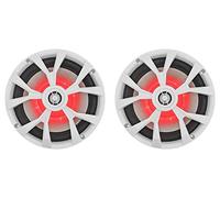 Rockville Pair RKL80MW 8" 900 Watt White 2-Way Marine Boat Speakers W/LED's
