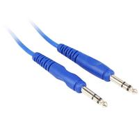 Rockville RCTR106BL 6ft 1/4'' TRS to 1/4'' TRS Balanced Cable, Blue, 100% Copper, Noise-Free Audio, Durable Build, Flexible Design, for Studio Recording and Live Sound