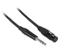 Rockville RCXFB25B 25' Female REAN XLR to 1/4'' TRS Cables Black 100% Copper