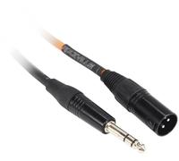 Rockville RCXMB6O 6ft Male REAN XLR to 1/4'' TRS Cable, 100% Copper, Durable PVC Jacket, Orange, High-Clarity Audio, for Musicians and Live Sound
