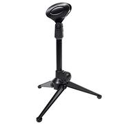Rockville RDTS Adjustable Height Studio Desktop Tripod Microphone Stand, Metal Build, Foldable Design, Mic Clip Adapter Included, for Podcasting and Streaming