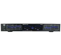 Rockville REQ20 19" Rack Mount Pro Dual 10 Band Graphic Equalizer EQ w/VU Meters
