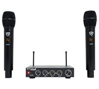 Rockville RKI65BT Dual UHF Wireless Microphones+Bluetooth Karaoke Mic Interface, Black