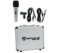 Rockville RMC-ICE Pro Dynamic Vocal Microphone, Cardioid, XLR, Diamond-Coated Diaphragm, Anti-Pop Filter, Durable Build, for Live Performances and Studio Recording
