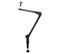 Rockville ROGAN STAND Pro Boom Arm Mic Stand with Fixed Mount+Desk Stand+Cable