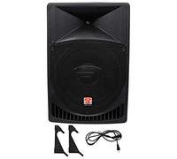 Rockville RPG15 1000W Peak/250W RMS Powered 15" 2-Way DJ PA Speaker, Class-AB Amp, XLR/RCA/1/4" Inputs, Flyable/Floor Monitor, for Events and Performances