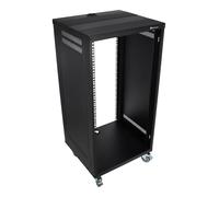 Rockville RR20U 20U Live Sound/Recording Studio Rack Case with Wheels, Reversible Rack Rails, Front & Rear Mounting, Cable Management Ports, 440lb Capacity