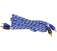 Rockville RTR122 12 Foot 2 Channel RCA Cable, 100% Copper, Twisted Pair, Split Pin, Triple Shielded, for Car Audio and Home Theater