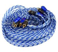 Rockville RTR254 25ft 4-Channel RCA Cable, Twisted Pair, 100% Copper, Split Pin, Noise-Free Audio, Durable Build, for Car Audio and Home Theater