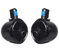 Rockville RWB80B Pair 600 Watt 8" 2-Way Marine Wakeboard Tower Speakers, 4 Ohm, Waterproof, High-Fidelity Sound, Durable Mounting, Perfect for Boats, Jeeps, ATVs