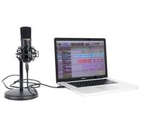 Rockville Solo-Cast 24 bit 192Khz USB Computer Microphone Youtube Zoom Podcasting Gaming Skype Twitch Streaming Home Studio Recording Laptop Desktop Mic w/ Desk Stand+Pop Filter