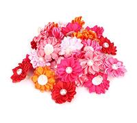 RockVOQRN 30PCS Colorful Pet Dog Hair Bows with Pearl Decor for Small Cats Grooming Accessories