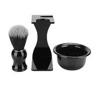 RockVOQRN Beard Shaving Brush Bowl Holder 3pcs Set Men Beard Cleaning Tool Stand Father's Day Gift