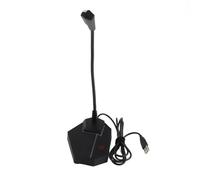 RockVOQRN Computer Microphone Gooseneck USB Condenser with RGB Lighting 360 Degree Sound for Conference Gaming