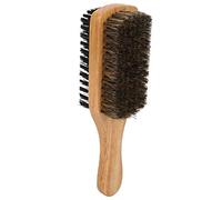 RockVOQRN Double Sided Beard Brush with Imitation Bristles and Rubber Wood Handle for Men