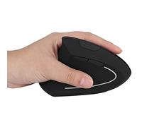 RockVOQRN Left Handed Ergonomic Optical Mouse PC Computer Laptop Black Nano USB Receiver Big Mouse 6 Keys