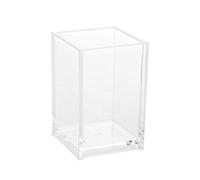 RockVOQRN Makeup Brush Holder Organizer Portable Lightweight Transparent Nail Pen Storage Case for Bathroom Living Room