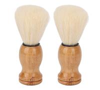 RockVOQRN Wooden Handle Shave Brush,Mini Shaving Brush Synthetic Wooden Handle Soft Men Shaving Brush Home Travel Curved Lightweight