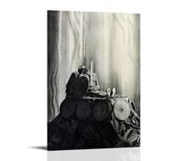 Rockwell Kent Paintings Wall Art Poster Prints Beowulf Funeral Pyre (1931) Picture Print Canvas Wall Paint Arts Decor Modern Home Artworks Gift Idea Frame 24x36inch(60x90cm)