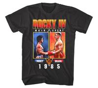 Rocky 4 Balboa Versus Ivan Drago Men's T-Shirt 1985 Boxing BlackLarge