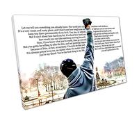 Rocky Balboa boxing quote Let me tell you something Wall Art Print On Canvas Picture For Home Office Decor 45x30cm (18x12In)