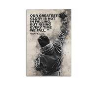 Rocky Balboa Inspirational Quote Motivational Movie Poster Canvas Wall Art Decor for Gym Club Office Living Room Bedroom Modern Home Wall Decorative Painting Gift 12x18inch(30x45cm) Unframe-style